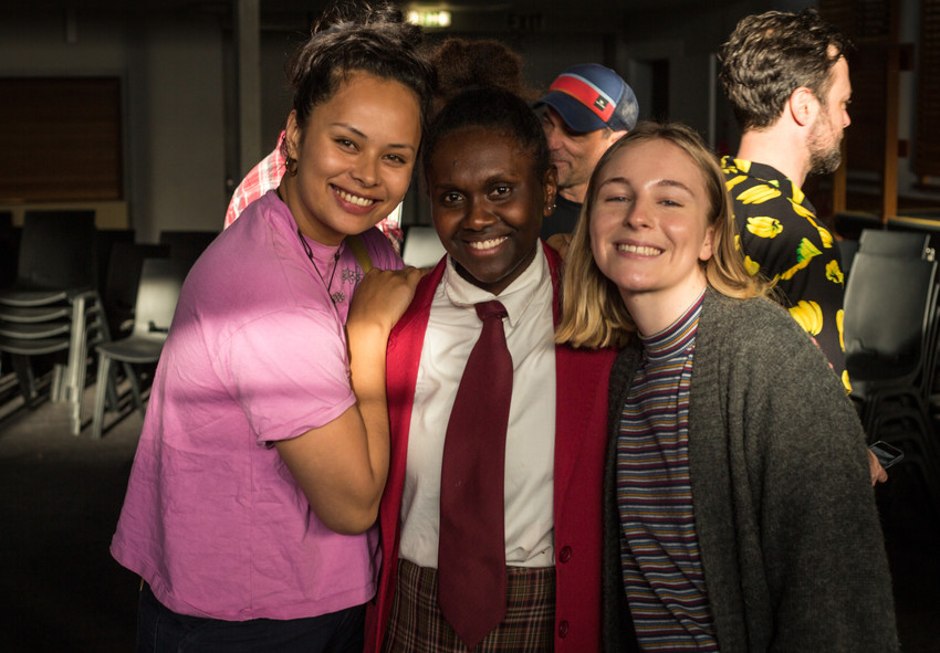 Elsie with co-stars Frankie Adams and Molly Curnow