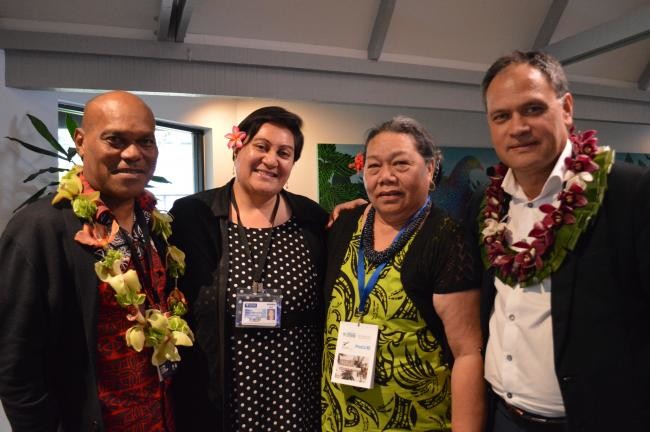 Dr Maryann Heather with Pasifika Medical Association colleagues - Abel Smith - Waitemata DHB, Vai Fagaloa Naseri - general manager Health Star Pacific & Kiki Maoate - president Pacific Medical Association