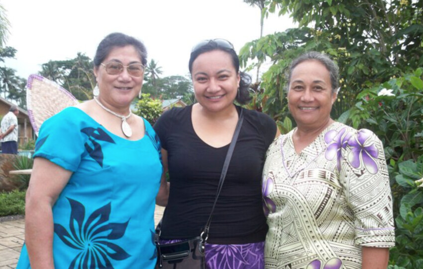 L-R Niuafolau Fauolegogo Tanielu, Niuafolau Faautu Talapusi and her mother Tausala Talapusi. Photo credit: Tuaovaigafa Edward