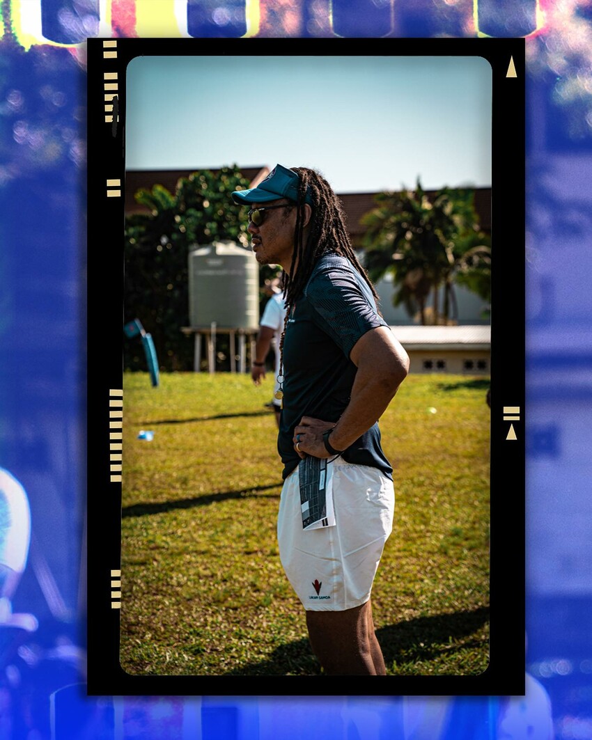 Tana in Samoa with the Manu Samoa squad's training camp. Photo credit: Manu Samoa facebook page