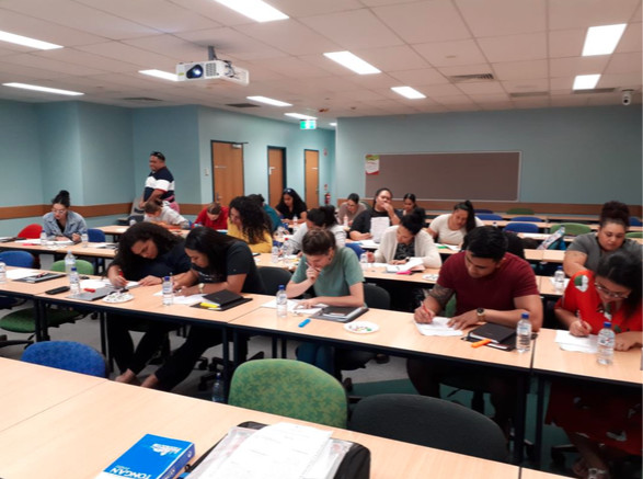 Brumbies (Open adult learners) during the first class of the QLD Tongan Language School