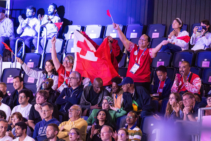  Fe’ofa’aki Epenisa of Team Tonga Supporters (Image by Casey Sims-ONOC Communications)