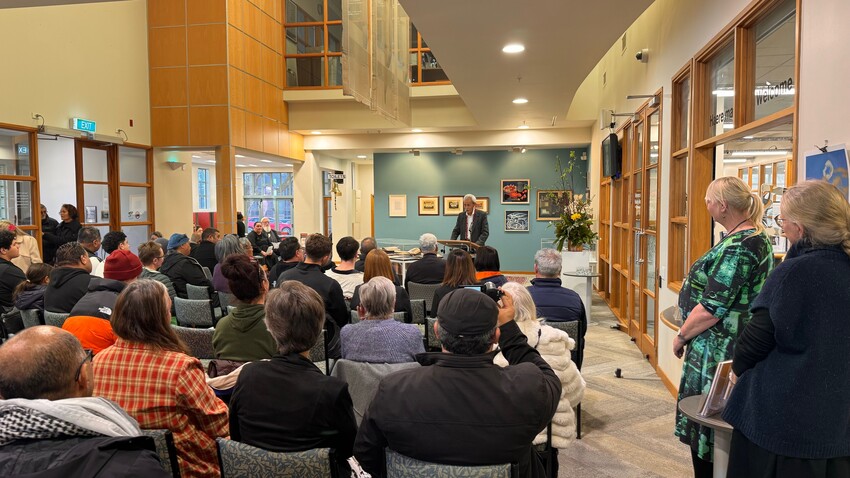 Exhibition opening of ‘Samoana’ at the Hocken LIbrary Dunedin as opened by Samoan High Commissioner to Aotearoa, and former player Afamasaga Fa’amatala Toleafoa