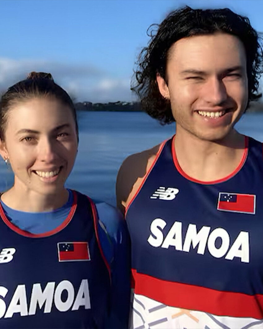 Samoan Athletes and siblings, Samalulu (left) and Tuva'a Clifton