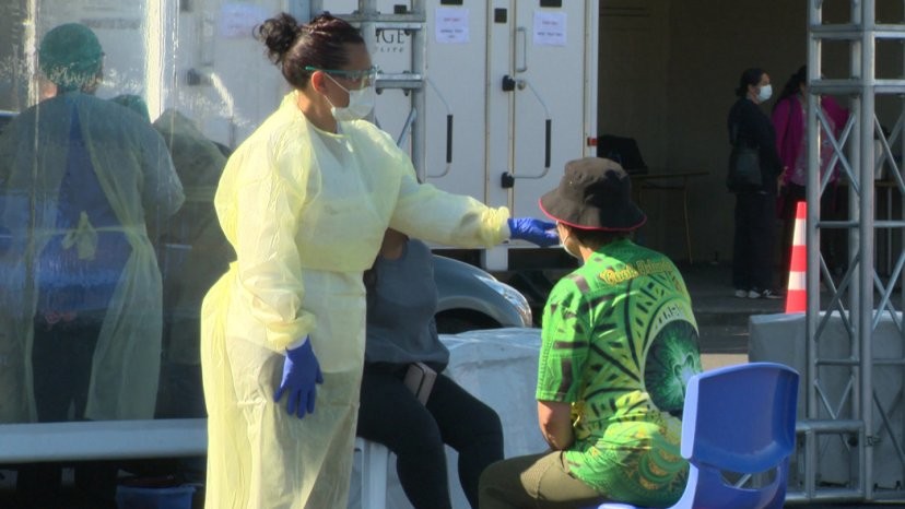 Covid19 testing station in Otara